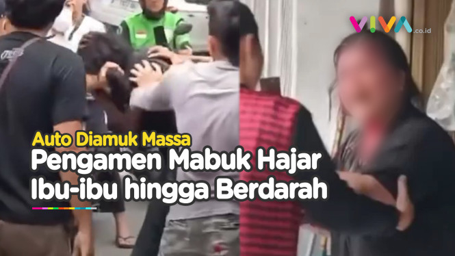 Pengamen Pukul Ibu-ibu pakai Papan Kayu hingga Berdarah