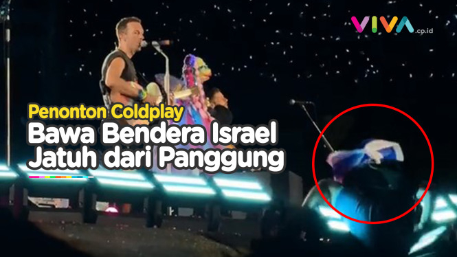 Penonton Bawa Bendera Israel Terjungkal di Konser Coldplay