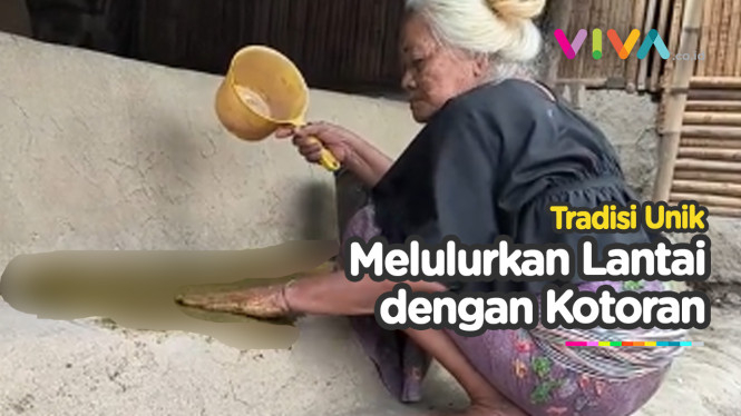 Tradisi Membaluri Lantai Pakai Kotoran Ternak, Tujuannya..