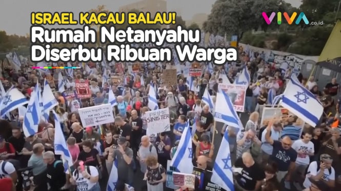 Rumah Netanyahu Chaos Digruduk Ribuan Warga Israel