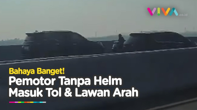 Modal Nekat! Motor Masuk Jalan Tol MBZ Tanpa Helm dan Lawan