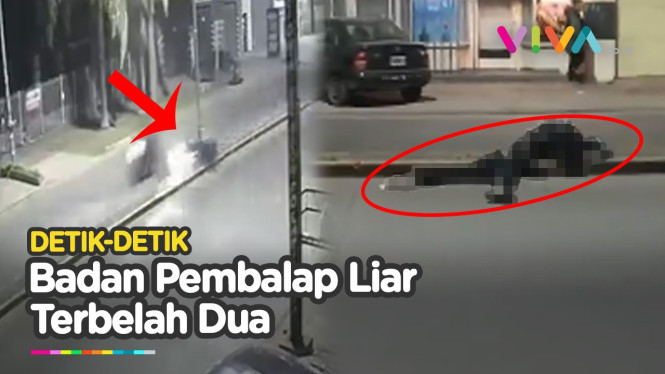 Detik-detik Tubuh Pembalap Liar Terbelah Dua Usai Balapan