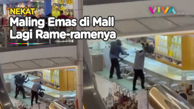 Geng Bersenjata Nekat Bobol Toko Emas di Mall Tanpa Takut