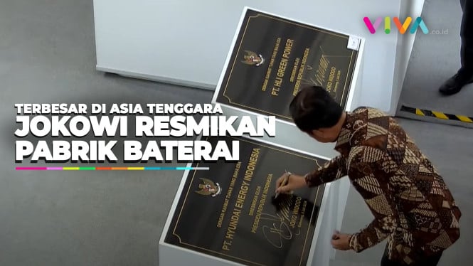 Jokowi Resmikan Pabrik Baterai Listrik Se-Asia Tenggra