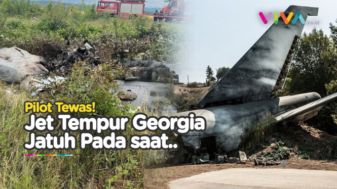 TRAGIS! Jet Militer Georgia Alami Tragedi Maut, Pilot Tewas