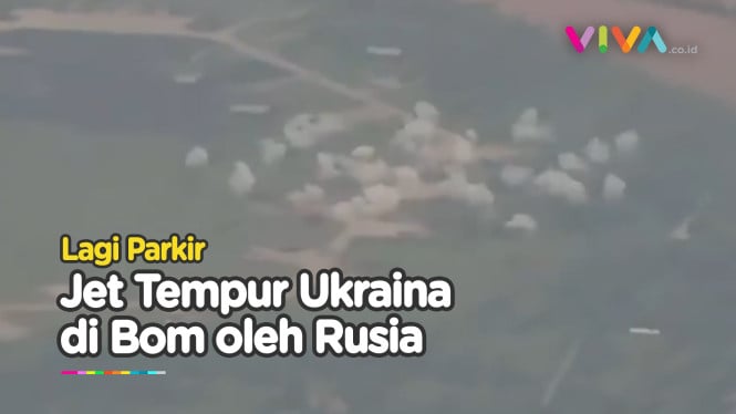 Jet Tempur Ukraina Jadi Rongsokan Usai di Bom oleh Rusia