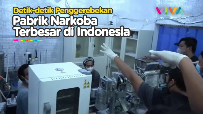 Polisi 'Acak-acak' Pabrik Narkoba Terbesar di Indonesia