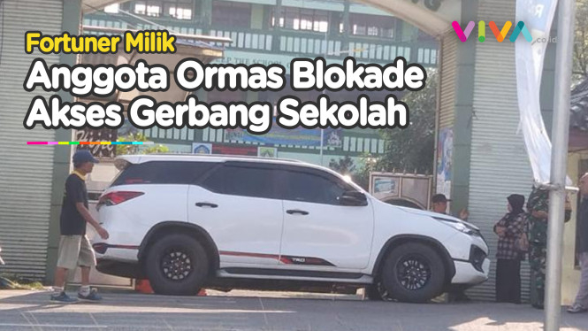 Dendam Kesumat! Fortuner Milik Anggota Ormas Blokade Sekolah