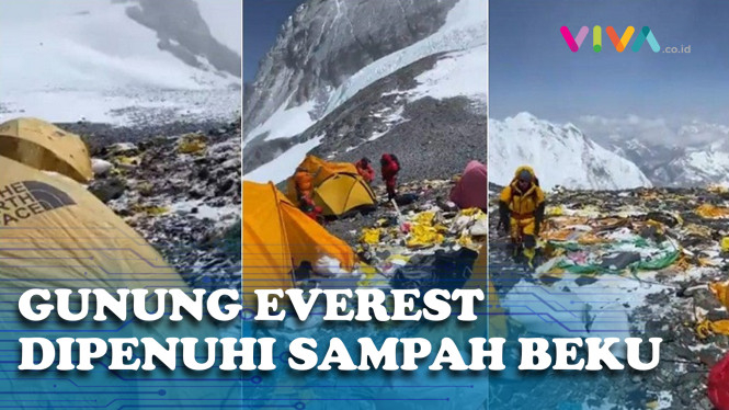 Bukan Salju, Gunung Everest Dilapisi Puluhan Ton Sampah Beku