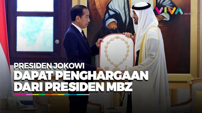 Momen Jokowi Terima Penghargaan Tertinggi dari Presiden MBZ
