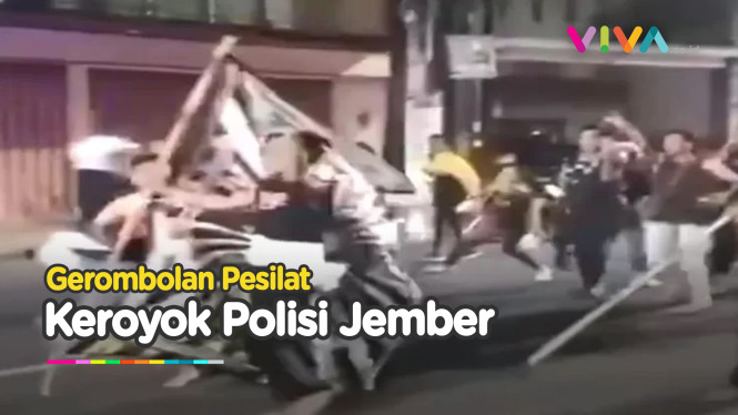 BERINGAS! Rombongan Pesilat PSHT Keroyok Polisi di Jember