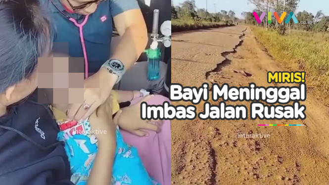 Jalan Rusak Bertahun-tahun Bikin Bayi Kehilangan Nyawa