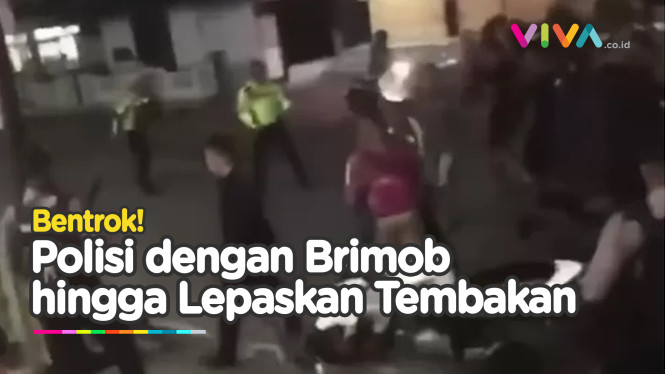 Brimob Vs Polisi Bentrok, Tembakan Meletus