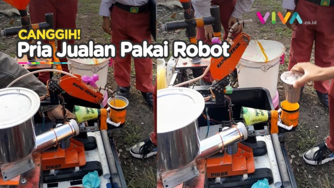 CANGGIH! Abang Jajanan SD Ini Jualan Minuman Gunakan Robot B