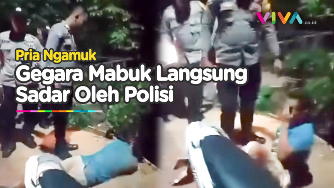 Pemuda Mabuk Terkapar di Tepi Jalan, Ditoel Polisi Sadar