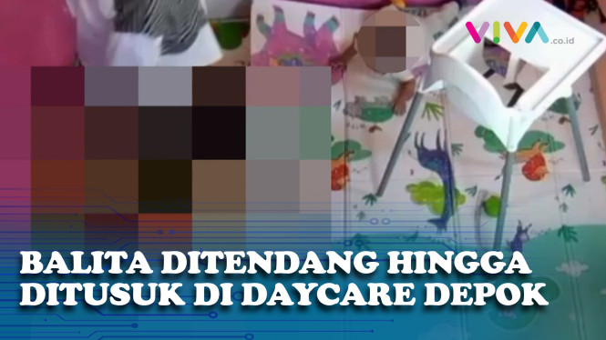 GAK PUNYA HATI! Rekaman CCTV Balita Disiksa di Daycare