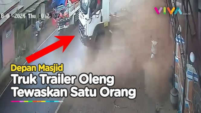 DETIK-DETIK TRUK Trailer Hancurkan MASJID dan Tewaskan Orang