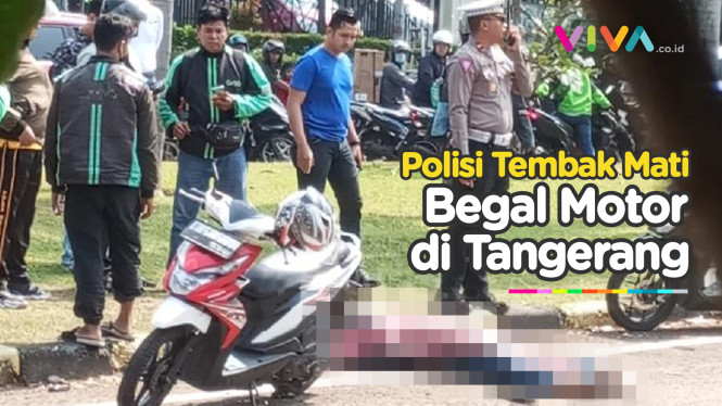 Detik-detik Begal Motor Tewas Ditembak Mati Polisi