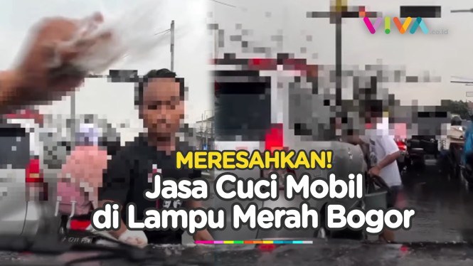 Jasa Cuci Mobil di Lampu Merah Bogor Bikin Resah, Ngamuk..