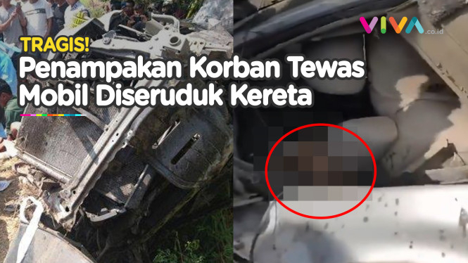 ADU BANTENG Avanza vs Kereta! Mobil Gepeng Pengemudi Tewas