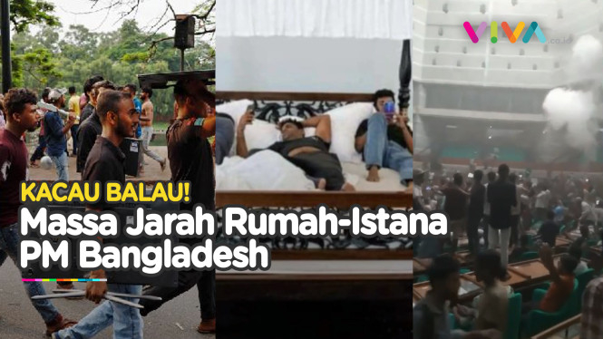 Istana-Rumah PM Bangladesh Diacak-acak Massa