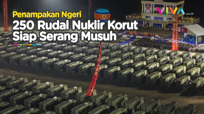 SIAP PERANG! Kim Jong Un Pamer 250 Rudal Maut Buatan Lokal