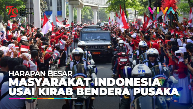 Harapan Warga yang Menyaksikan Langsung Kirab Bendera Pusaka