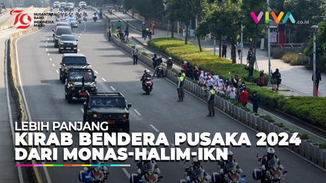 Kirab Bendera Merah Putih 2024 Lebih Panjang dari Monas-IKN