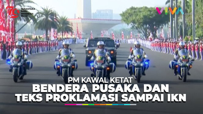 Polisi Militer Kawal Ketat Rombongan Kirab Bendera Pusaka