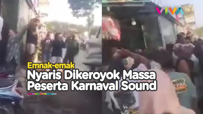 Emak-emak Siram Pawai Sound hingga Nyaris Dihajar Massa