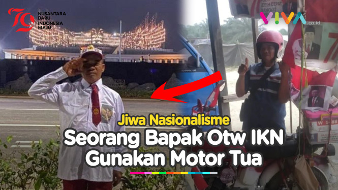 Penjual Asal Gersik Tempuh Perjalanan ke IKN Naik Motor Tua