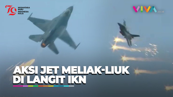 Manuver Ngeri Jet F-16 Falcon Hiasi Langit IKN