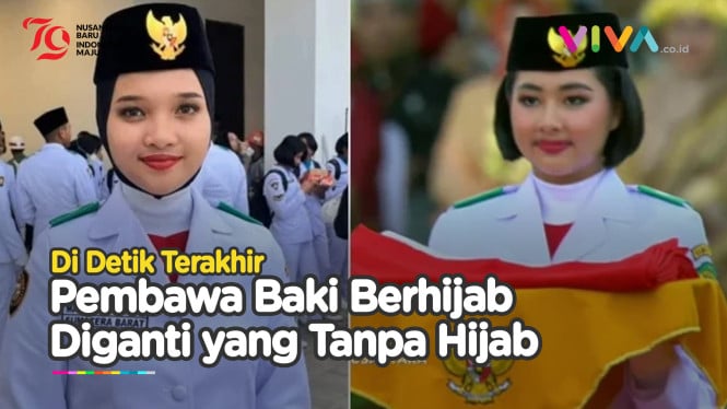 Pembawa Baki Berhijab Diganti Saat Detik Terakhir