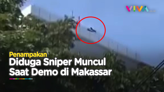 Diduga Sniper Terlihat Membidik Massa Aksi di Makassar