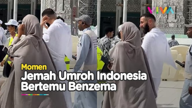 Benzema Tertangkap Kamera Jemaah Indonesia Saat Umroh