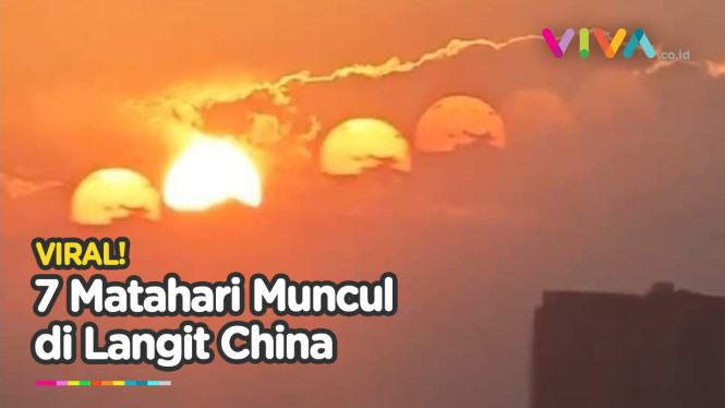 Heboh! '7 Matahari' Muncul di Langit China