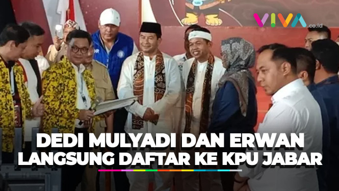 Dedi Mulyadi dan Erwan Setiawan Mendaftar ke KPU Jabar