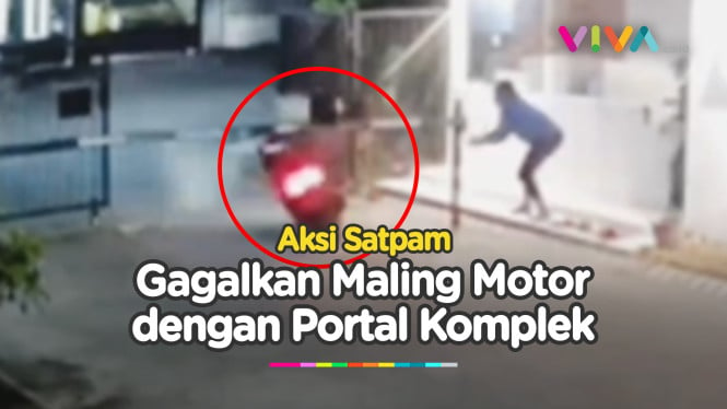 GEDEBUK! Pencuri Motor Terperosok Digagalkan Satpam Komplek