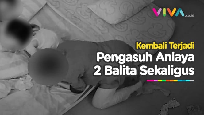 KEJI! CCTV Pengasuh Aniaya Balita di Tempat Tidur