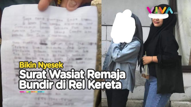 NYESEK! Isi Surat Wasiat Remaja Akhiri Hidup di Rel Kereta