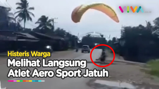 Atlet Aero Sport Paramotor PON XXI Mendarat Darurat