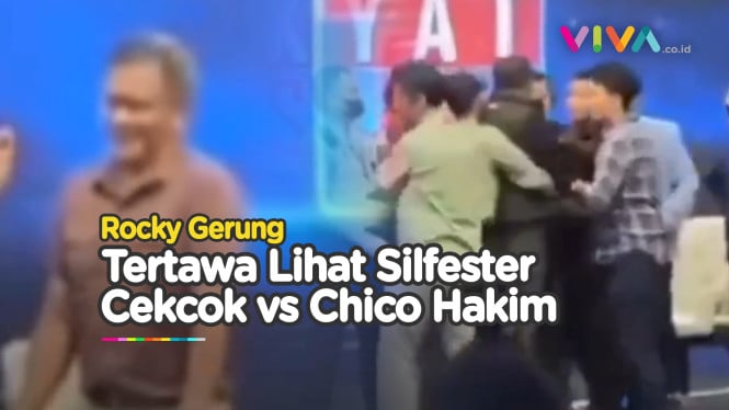 Ekspresi Rocky Gerung Lihat Silfester vs Chico hakim