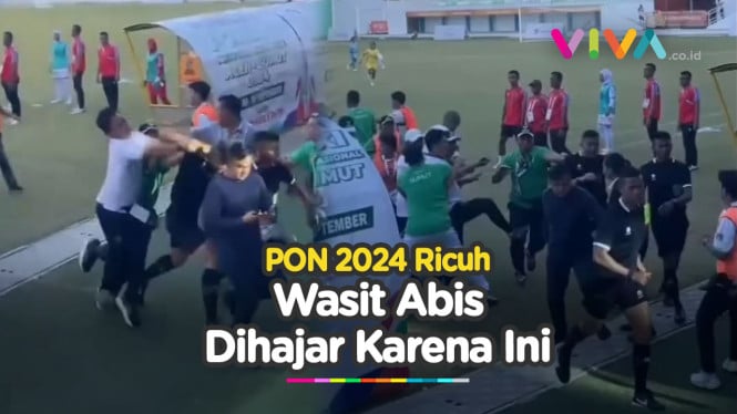 Bak Tinju! Wasit Kena Tonjok Usai Laga Sepak Bola Putri PON