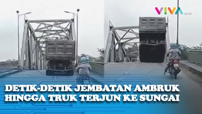 Jembatan Besar Ambruk Saat Banyak Kendaaran Melintas