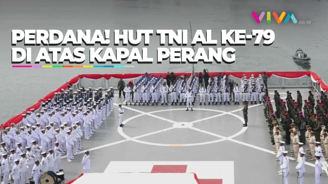 HUT Ke-79 TNI AL Dilaksanakan di Atas KAPAL PERANG