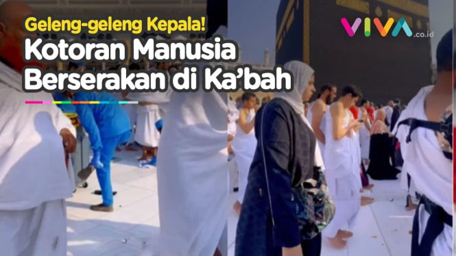 Aksi Jemaah Hadapi Tinja di Area Tawaf Masjidil Haram