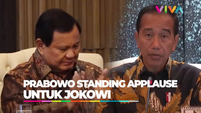 Prabowo Tertunduk Tahan Tangis Saat Beri Applause Jokowi