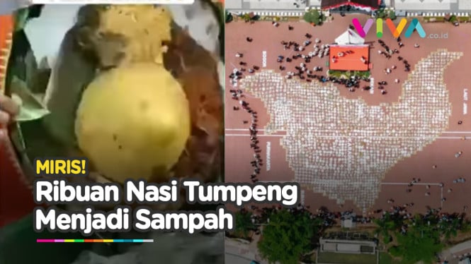 Ribuan Nasi Tumpeng Dibuang Usai Kantongi Rekor MURI