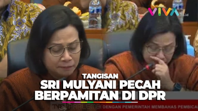 Tangis Sri Mulyani Pecah, Sampaikan Salam Perpisahan di DPR