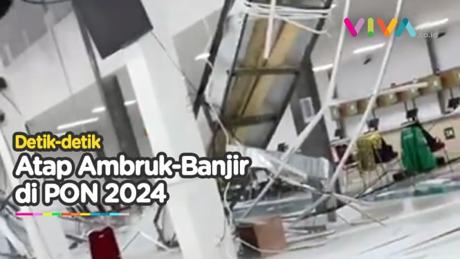 Atlet PON 2024 Berlarian Gegara Atap Ambruk dan Banjir